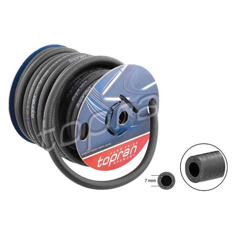 durite d'eau sur radiateur (diam int 7mm) en caoutchouc lisse renforcée intérieure au mètre