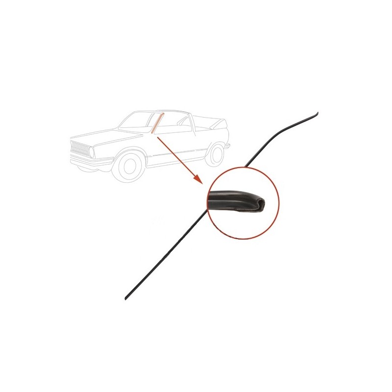 baguette noire de montant gauche de pare-brise de Golf 1 Cabriolet