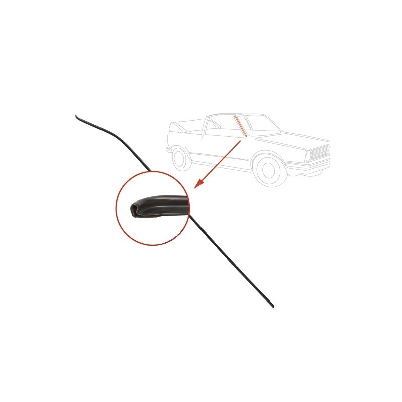 baguette noire de montant droit de pare-brise de Golf 1 Cabriolet