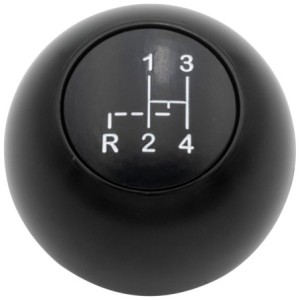 pommeau aluminium noir avec...