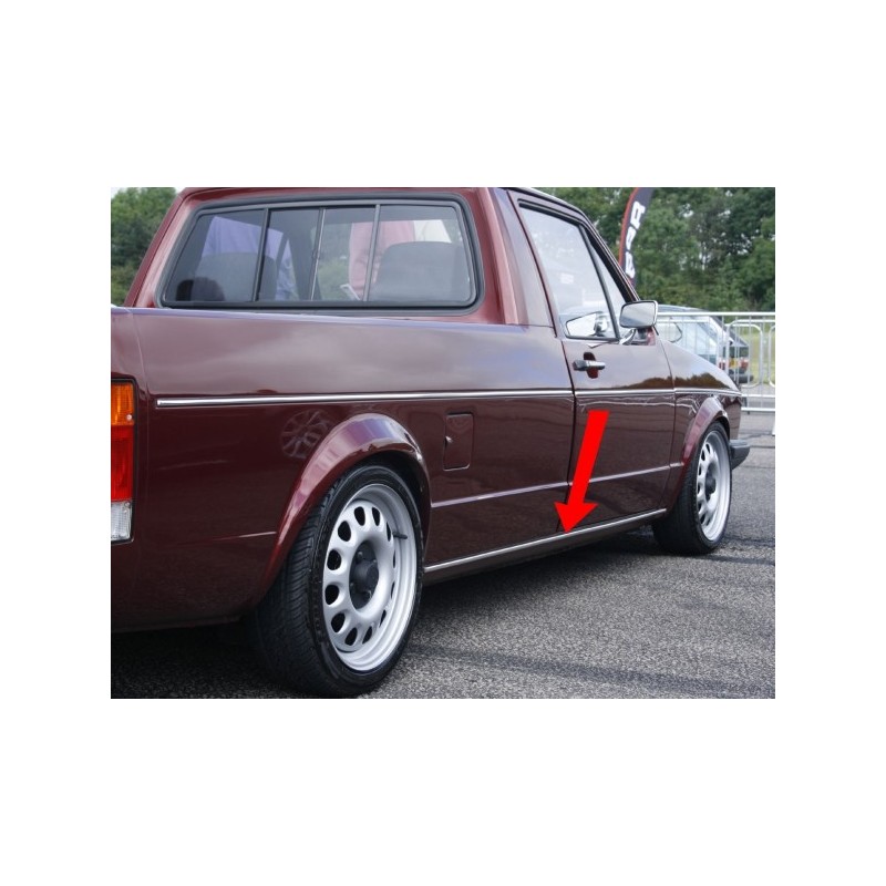 set de 2 baguettes aluminium sur bas de caisse de Golf 1 Caddy